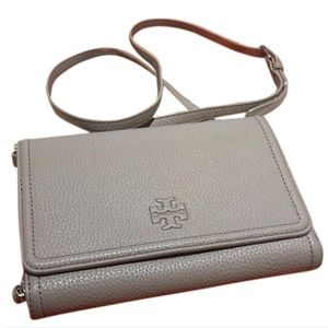 Tory Burch Thea Grey Leather Crossbody bag